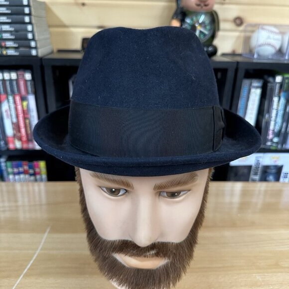 Vintage BILTMORE The Mater Fedora Blue Canadian Hat - Size 7 - Picture 1 of 5